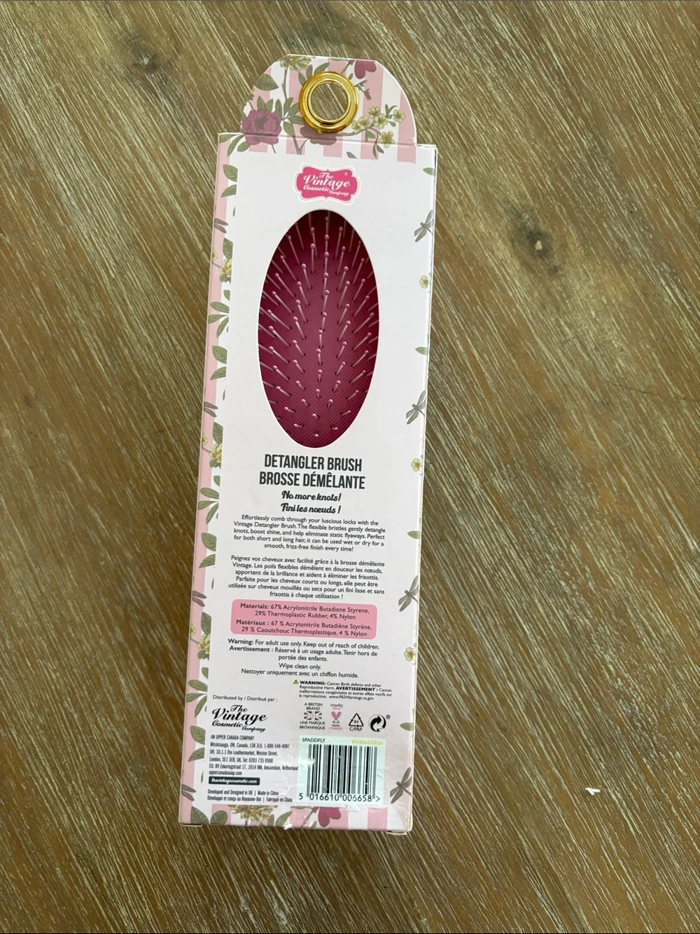 New Sealed The Vintage Floral Detangler Brush - Pink Floral
